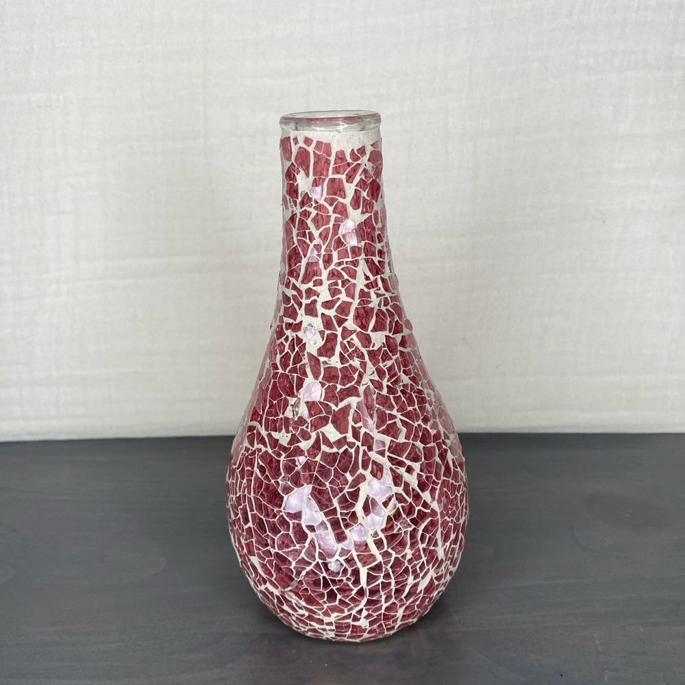 Pink Mosaic Bud Vase